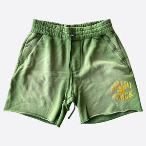 Amiri Green & Yellow Track Logo Shorts